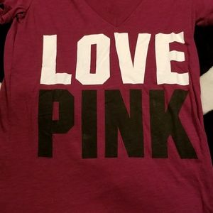 PINK shirt sleeve tee